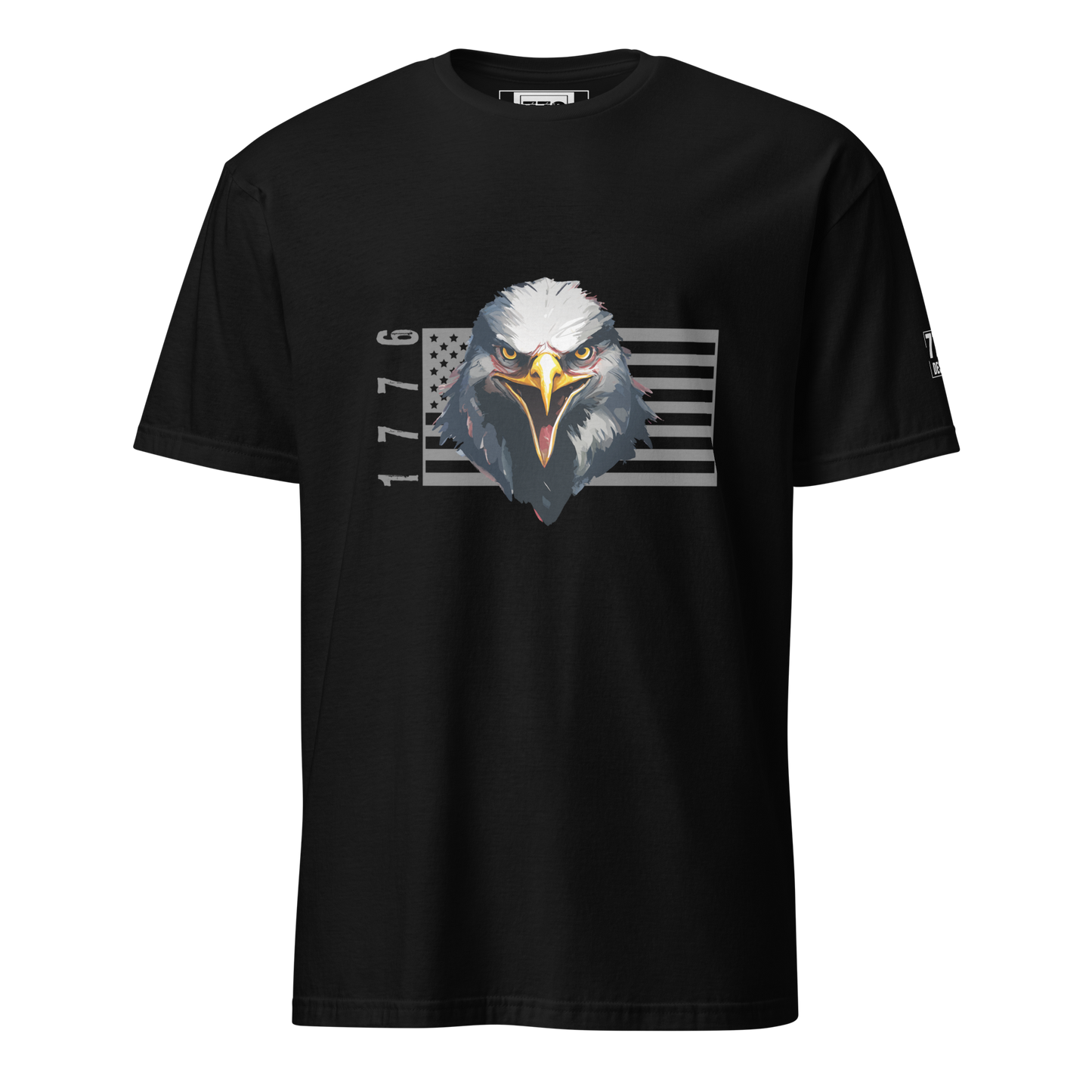 1776 Eagle Independence-Short-Sleeve Unisex T-Shirt BLACK