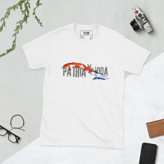 Patria y Vida-Camiseta unisex de manga corta-BLANCO