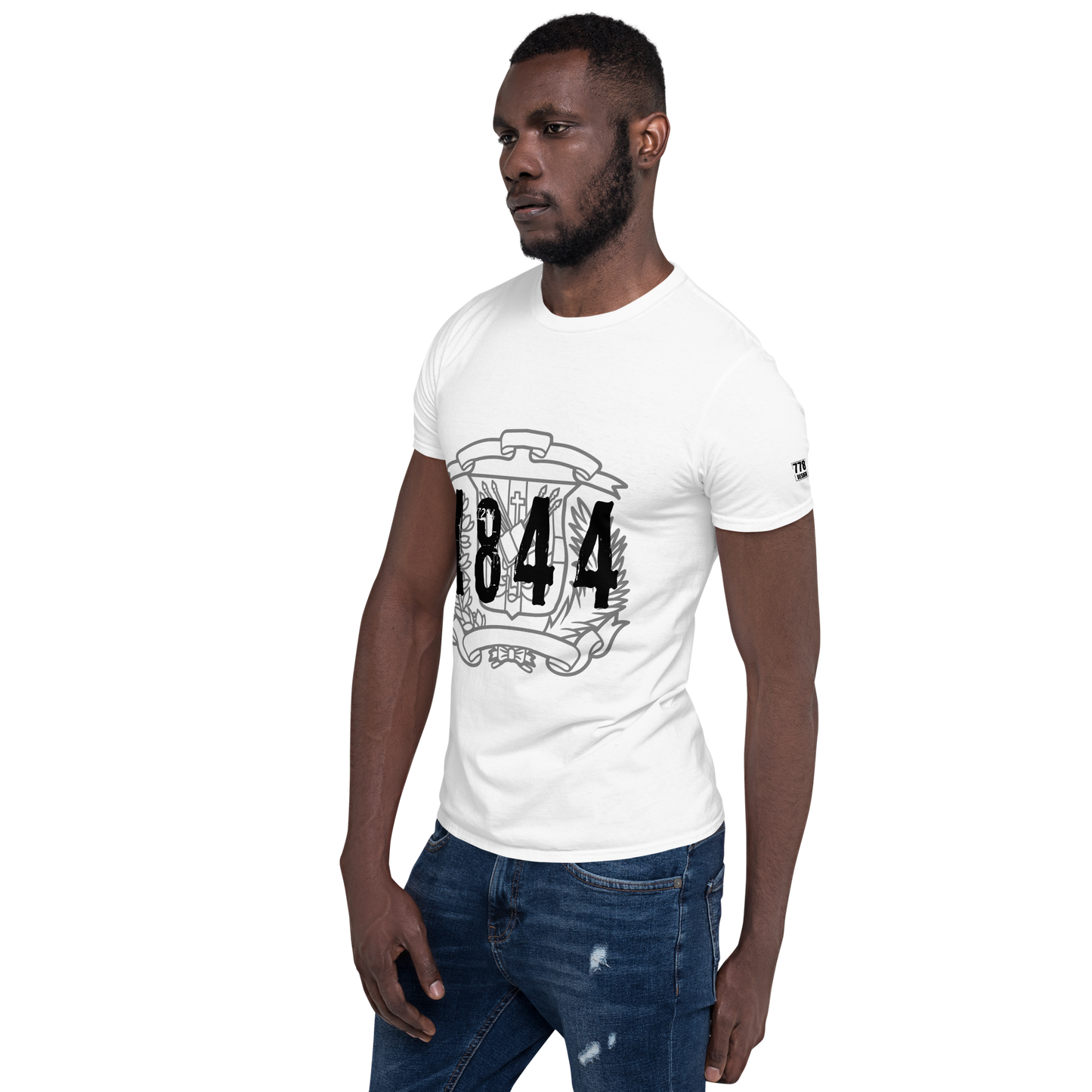 1844 Escudo-Short-Sleeve Unisex T-Shirt-WHITE