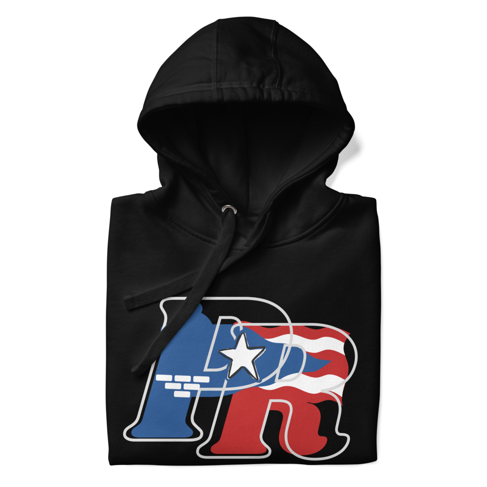 Puerto Rican-"El Morro" Unisex Hoodie-FRONT PRINT-BLACK