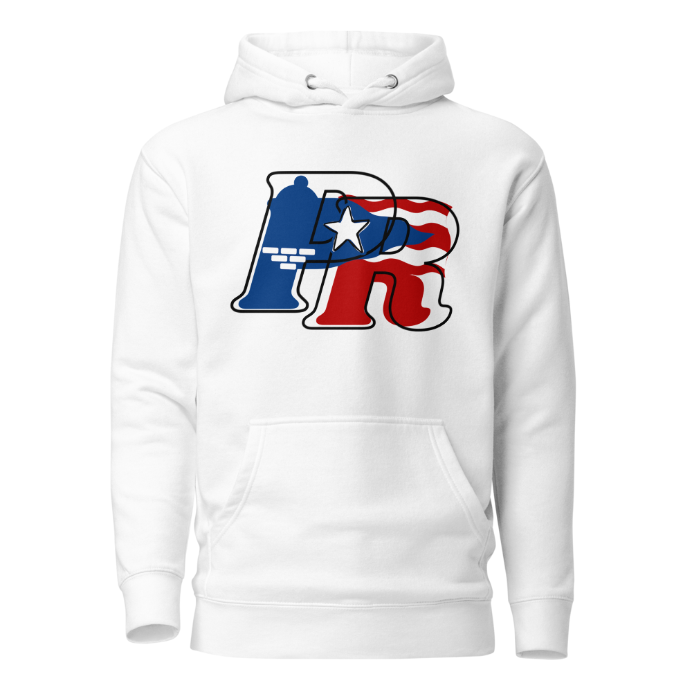 Puerto Rican-"El Morro" Unisex Hoodie-FRONT PRINT-WHITE