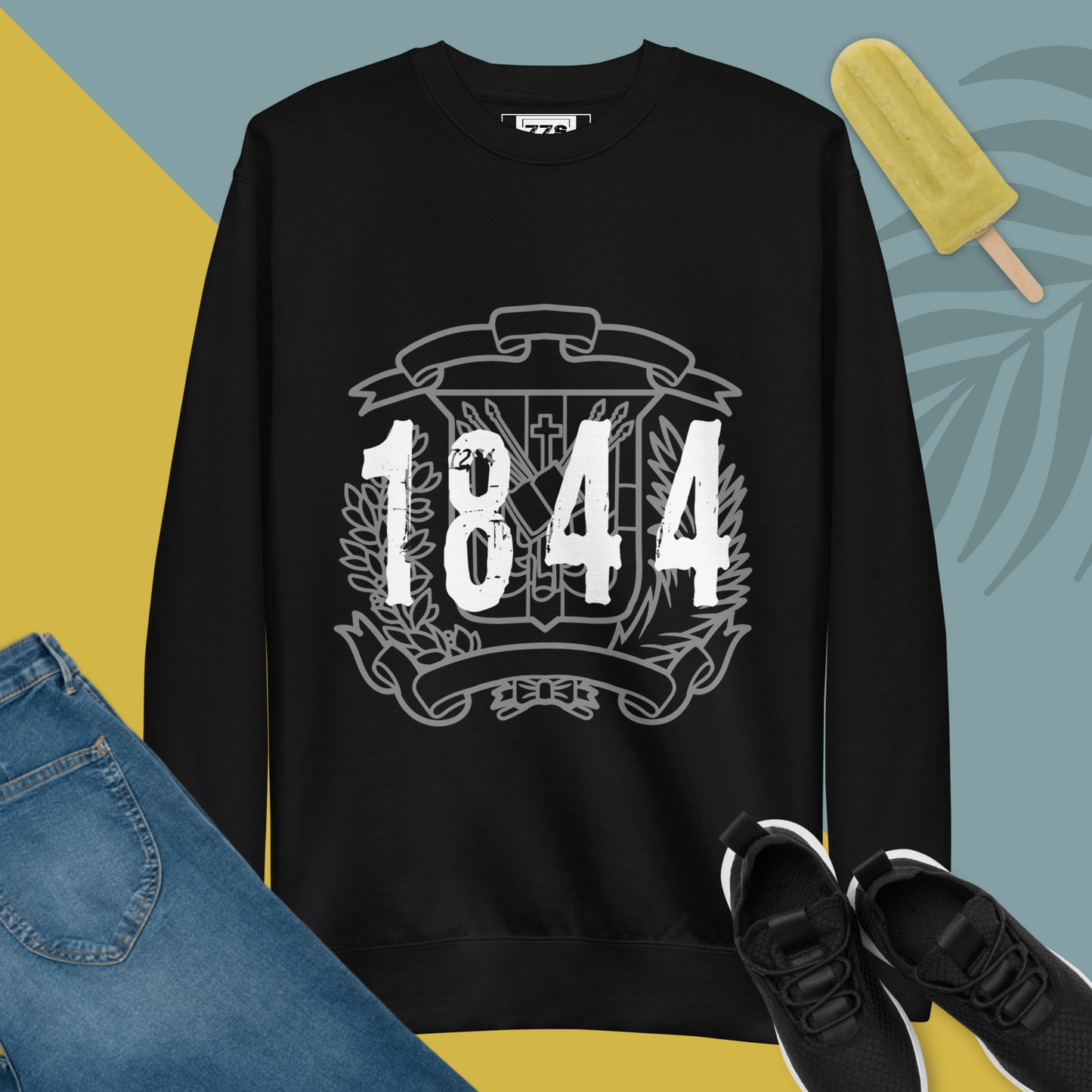 1844 Escudo Unisex-Premium Sweatshirt-BLACK